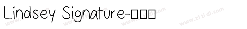 Lindsey Signature字体转换